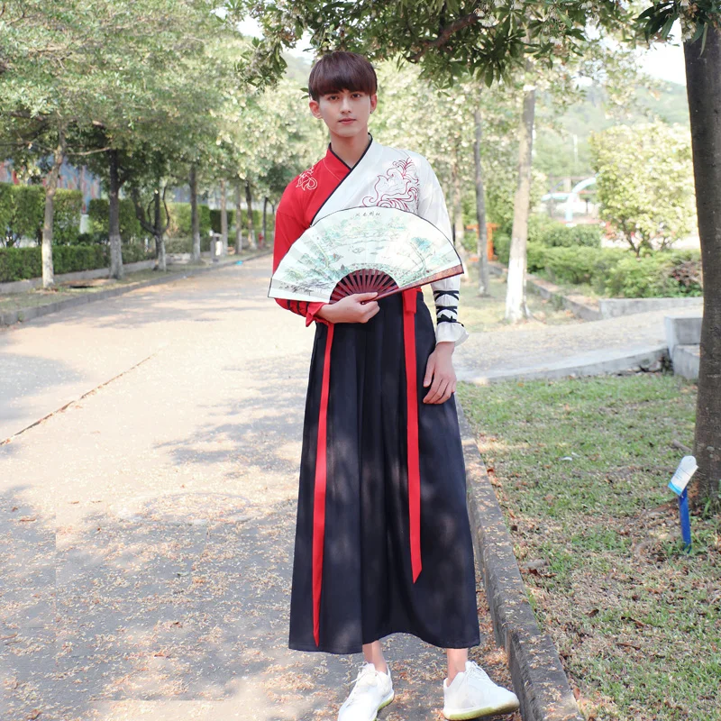 Chinese Dress Hanfu Black Red hanfu Women Dresses China Style Folk Dance Cosplay Costumes Kimono Traditional Clothing For Men images - 6