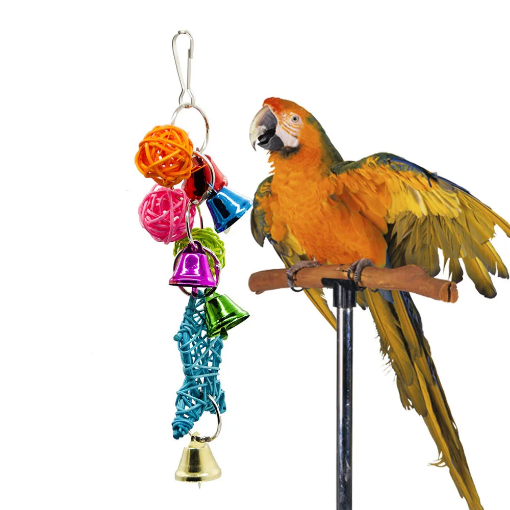 Маленькие и средние попугаи игрушки из ротанга товары для домашних