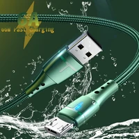 6a 66w with led light fast charging cord micro usb cable data tran universal phone type c wire for iphone 11 12 por max huawei