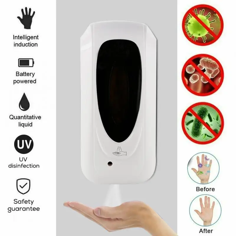 

1000ML Touchless Hand Disinfection Machine Automatic Soap Dispenser Wall-mounted Sensor drops/Spray Hand Sanitizer Disinfection