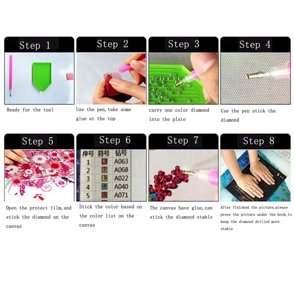 

Animal Circular Diamond Painting 5D Full Drill Embroidery Craft Diy Animal Home Wall Decoration Kit