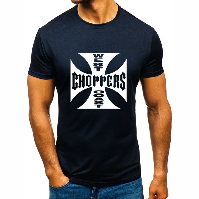 Летняя мужская футболка West Coast с принтом короткий рукав мужской повседневный