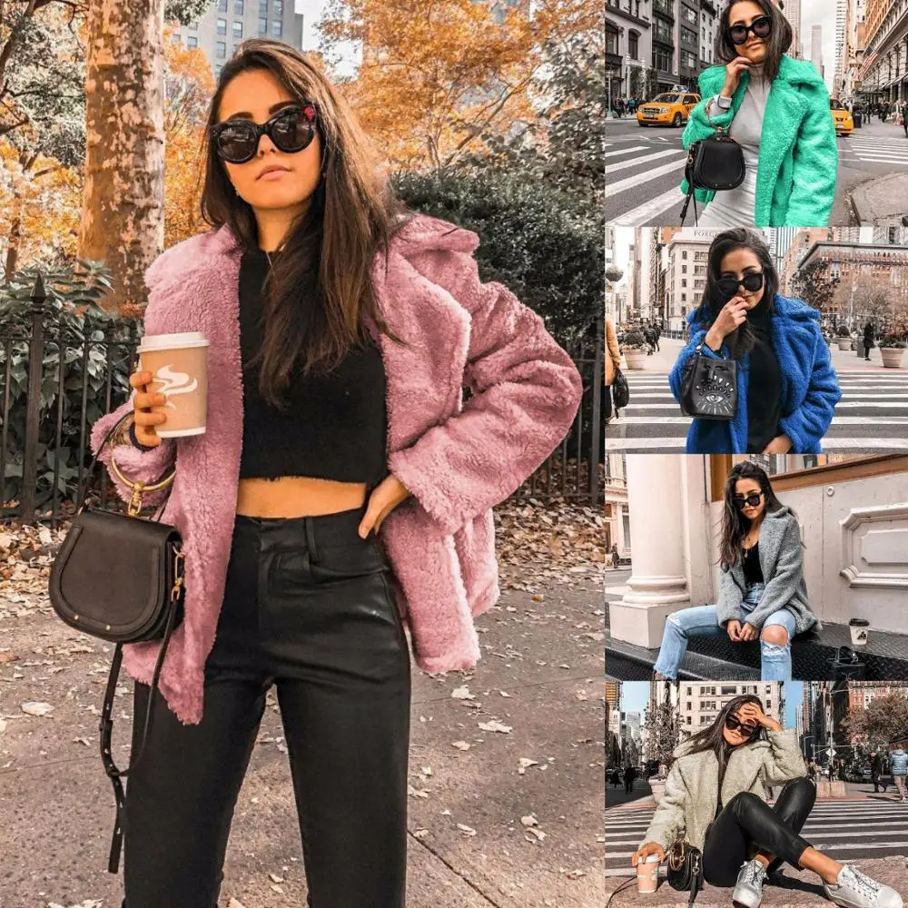 Зимняя флисовая куртка плюшевое пальто женская уличная плюшевая одежда синий