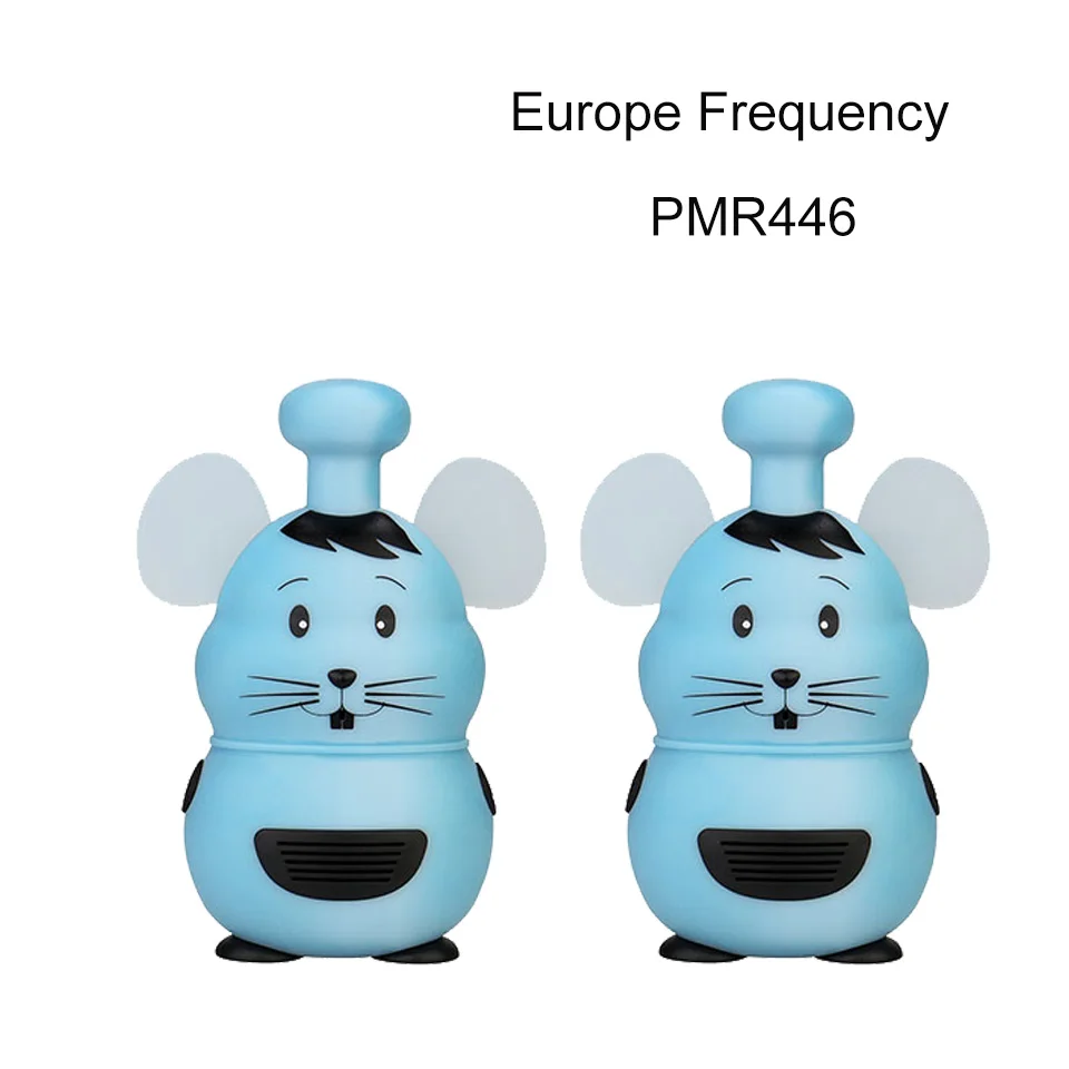 Blue PMR Version Retevis RT30M мини-игрушка Walkie Talkie 2 шт Милая мышь стиль PMR 446MHz детский двусторонний Радио Рождественский подарок на день рождения 200-800 м - Цвет: Blue PMR Version