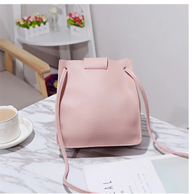 Высокое Качество Мини ПУ Старинные Crossbody Сумка для Женщин 2019 Плечо Ведро Телефон