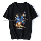 Мужская хлопковая футболка с коротким рукавом, с принтом аниме Легенда о Aang