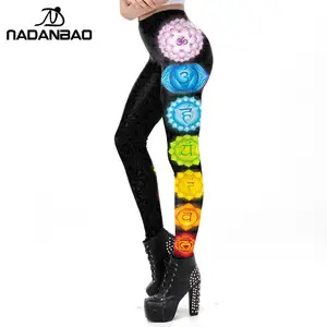 Женские леггинсы для занятий спортом, с принтом мандалы