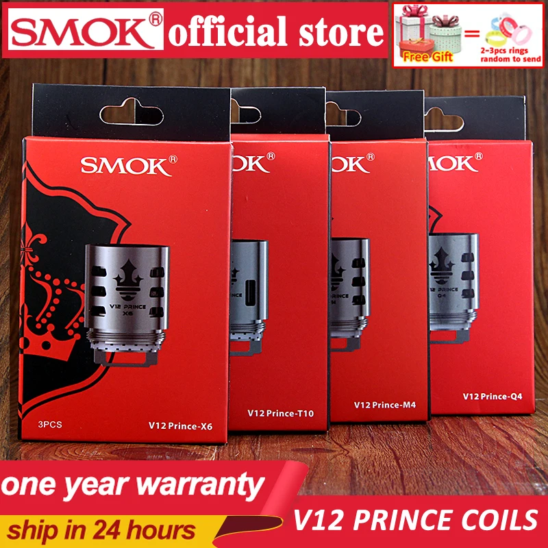 3 шт./лот SMOK TFV12 Prince Coil X6/Q4/T10/M4 катушка для бака TFV12 Prince атомайзер подходит для Mag kit/X-Priv Kit