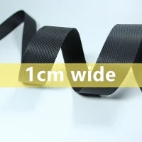 0,4 дюймов(10 мм) широкий 50 ярдов/партия утолщение равнина ткет высококачественный шифрование Черное кружево для сумок плетеный ремень лямка для рюкзака