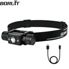 BORUiT XM-L2 XPE светодиодный налобный фонарь 7 режимов Мощный налобный фонарь Type-C Перезаряжаемый 18650 Водонепроницаемый налобный фонарь для кемпинга и охоты