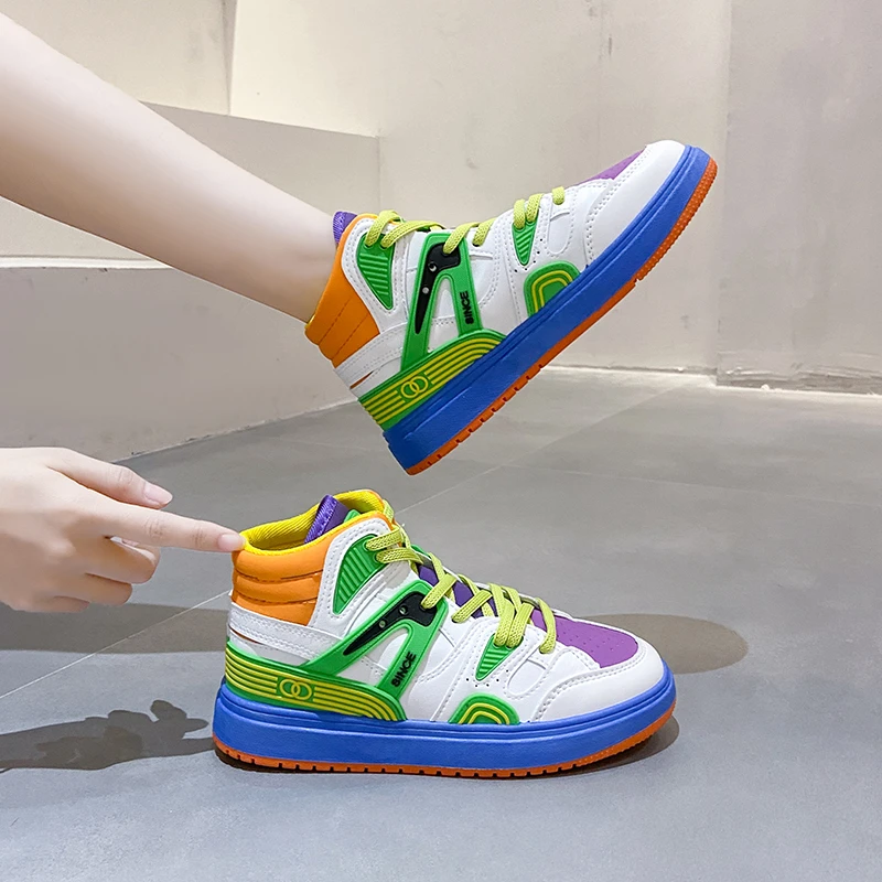 

Женские кроссовки на вулканизированной подошве, белые удобные кроссовки на платформе, повседневная обувь на шнуровке, на лето, 2021