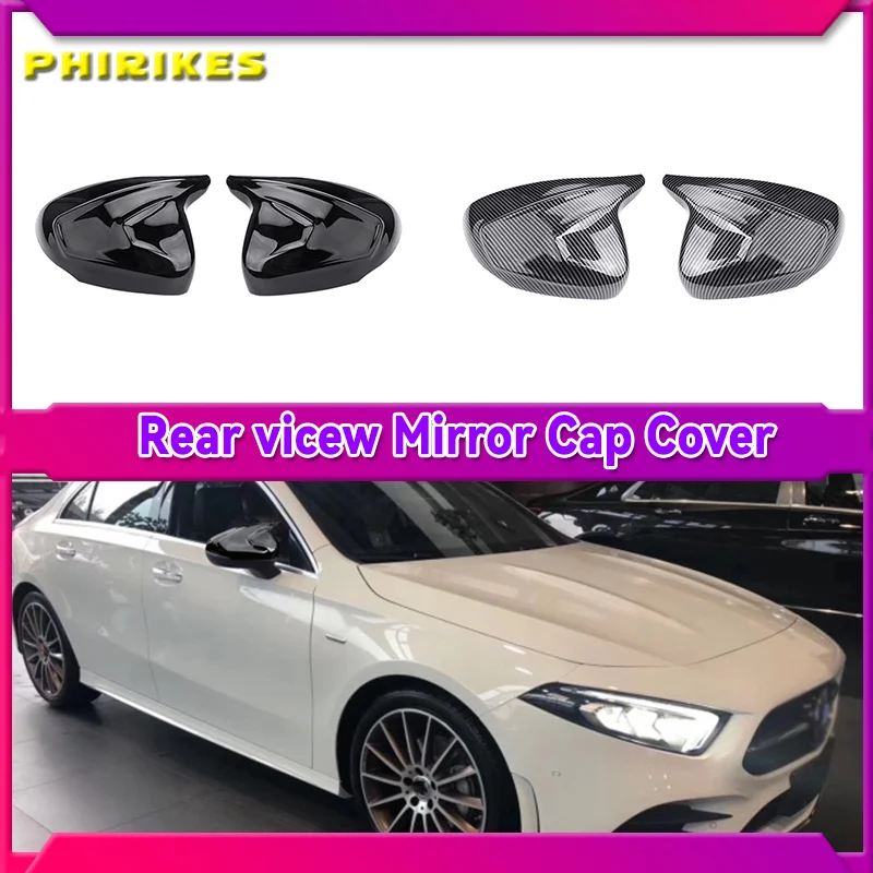 

For Mercedes-Benz A-Class W177 2019 2020 Black Exterior Rearview Mirror Cover Side Mirrors Protection Guards