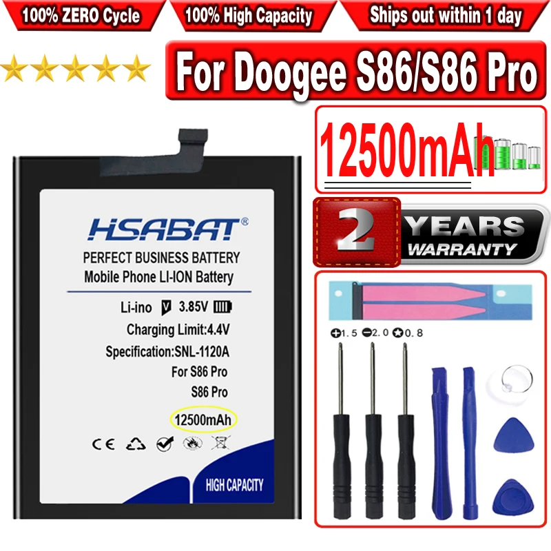 

Аккумулятор HSABAT 12500 мАч BAT20ZN1308500 Для DOOGEE S86 / S86 Pro
