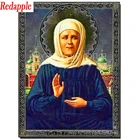 Картина Святая Матрона Московская слепая сделай сам, 5d алмазная вышивка, мозаика, религиозная икона, полноразмернаякруглая картина ручной работы