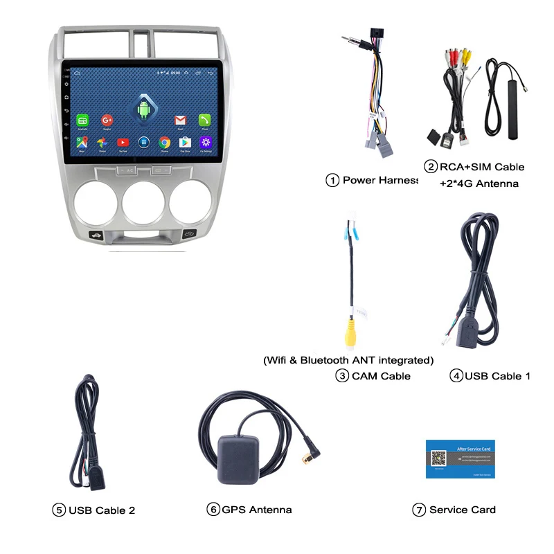 4G Lte All Netcom 10 дюймов Android 8 0 Автомобильная GPS-навигация для Honda City 2008-2014 Поддержка