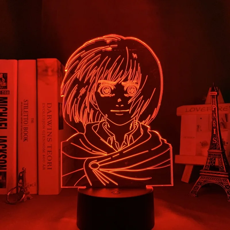 

Anime Attack on Titan 3d Lamp Armin Arlert Light for Bedroom Decoration Kids Gift Attack on Titan LED Night Light Armin Arlert