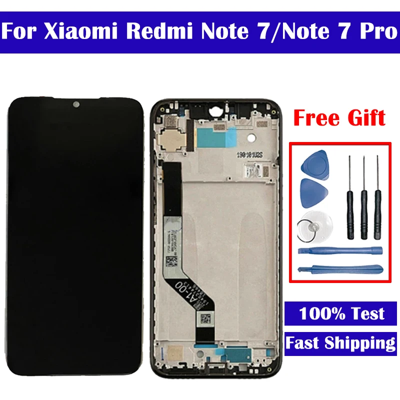 Оригинальный ЖК дисплей для Xiaomi Redmi Note 7 Pro сенсорный экран с рамкой дигитайзер в