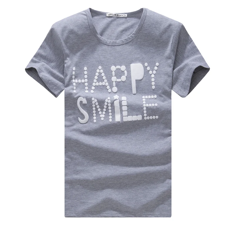 

Summer Men's Letter Printed T-shirt Men's Round Neck Simple Short-sleeved T-shirt Men