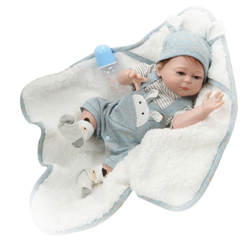 

Silicone Reborn Toy Baby Simulation Lifelike Doll Kids Babies Early Education Learning Training Supplies Gifts