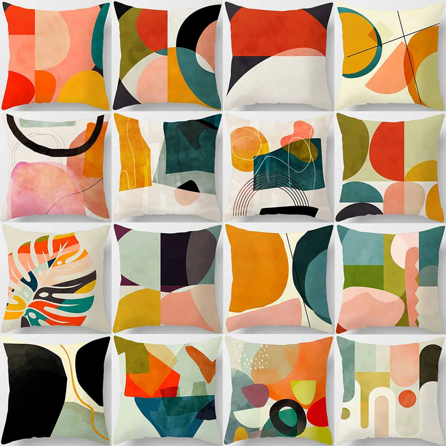 Квадратная наволочка с геометрическим принтом украшение для дома Обложка (45 см *