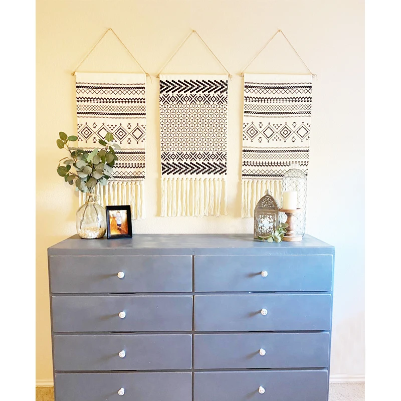 Макраме тканый настенный подвесной гобелен Бохо шикарный богемный