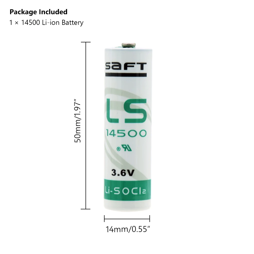 3 6 V 14500 Li SOCl2 2000mAh батареи AA Размер литий Тионилхлорид цилиндрический ER14505 батарея