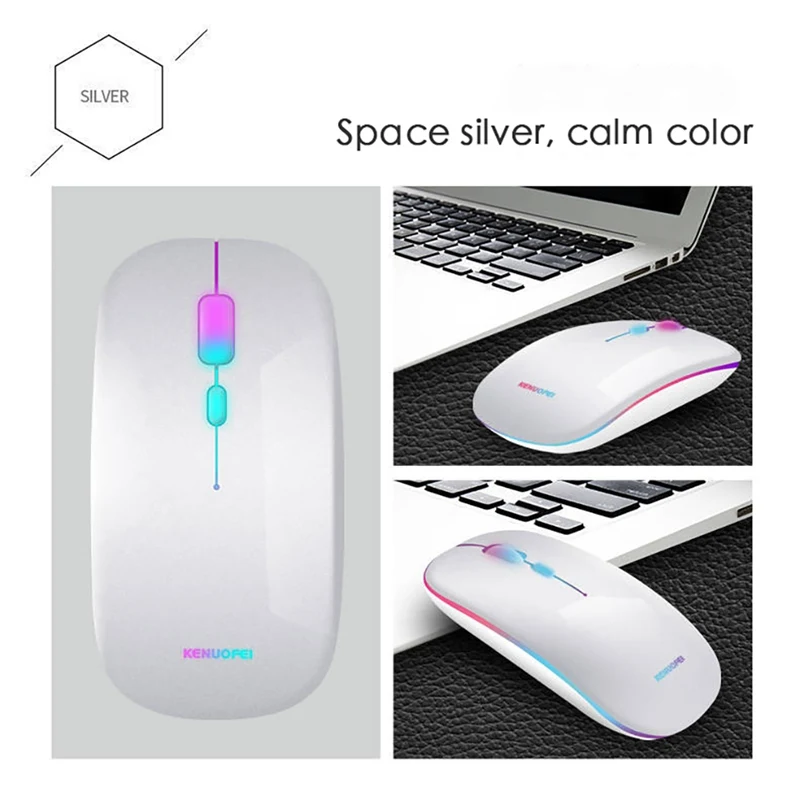 Бесшумная беспроводная мышь Bluetooth перезаряжаемая ультра Бесшумная прочная беспроводная мышь для Macbook для ноутбука huawei Matebook