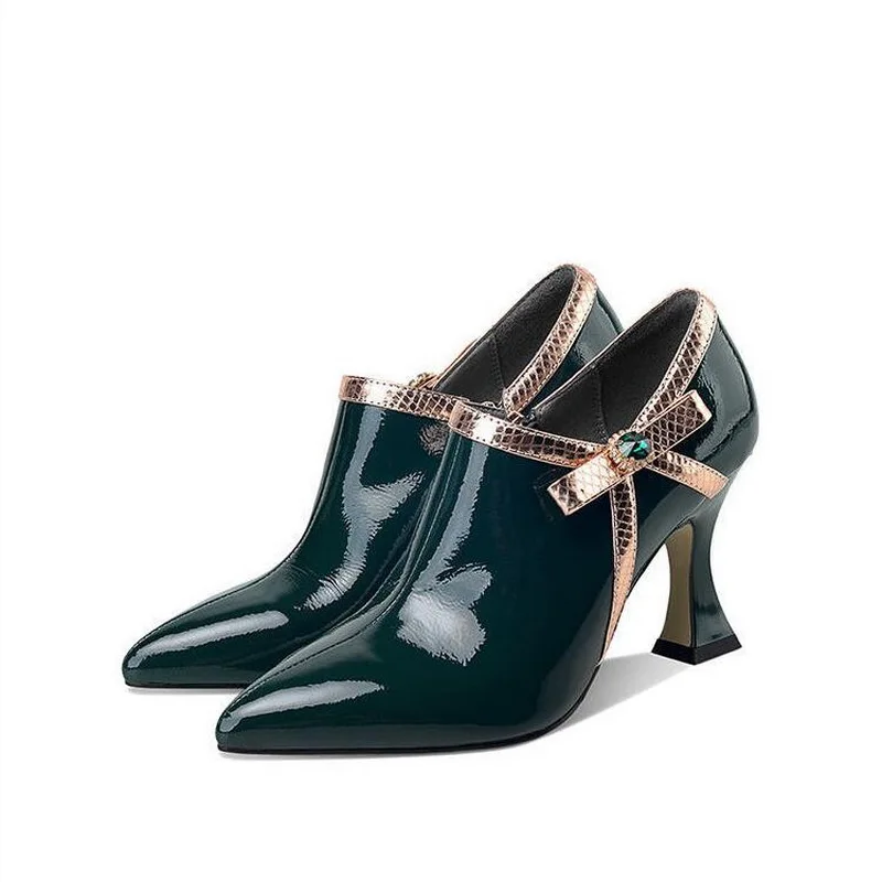 Новинка 2021 модная весенняя обувь женские туфли-лодочки высокий каблук