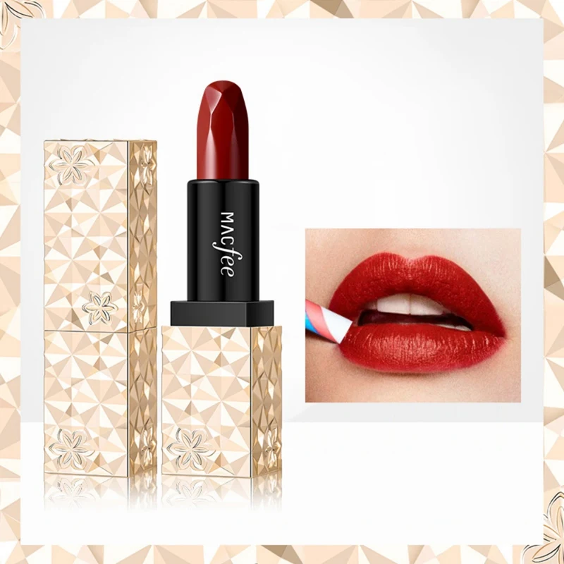 Бархатная помада сексуальный цвет водонепроницаемый Быстрая Алмазная матовая
