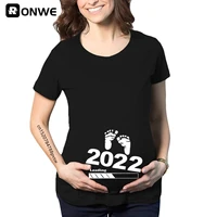 pregnant baby loading 2022 funny women t shirt girl maternity pregnancy announcement shirt new mom big size clothesdrop ship