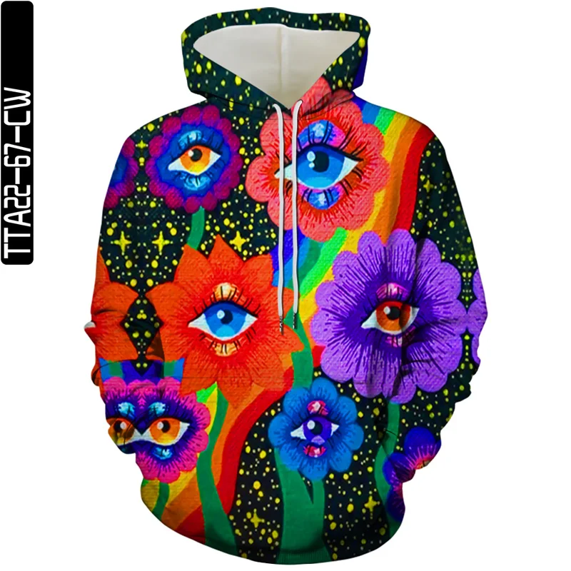 

Autumn Men's Clothes 3D Hand Painted Printed Retro Hoodie Unisex Pullover Harajuku Hip Hop Rock Sweatshirt 2021 Streetwear