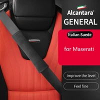 for maserati president ghibli levante quattroporte alcantara seat belt shoulder cover suede protective cover
