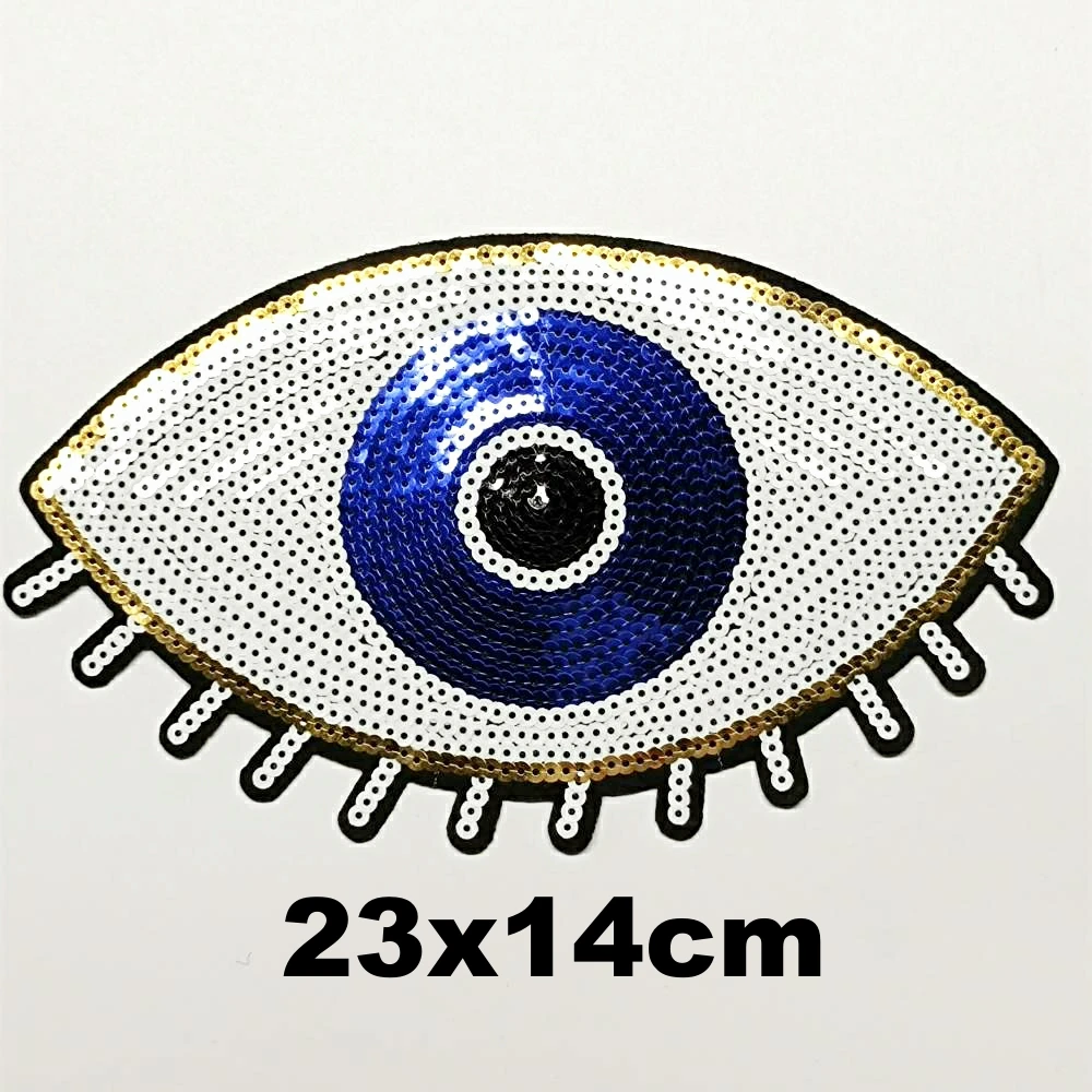 

Design large embroidery big eyes animal cartoon patches for clothing HE-3227