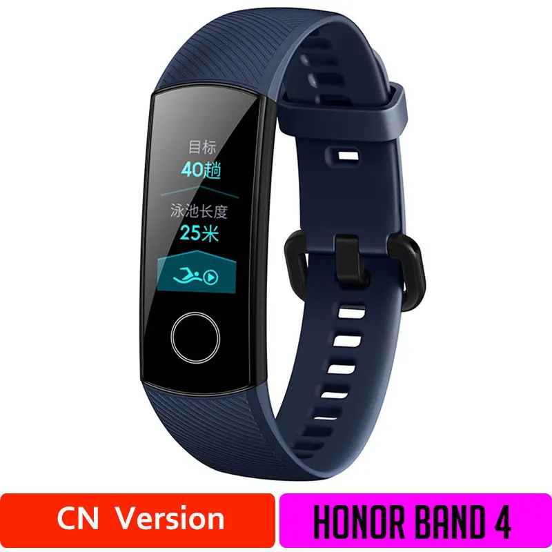 BlueStandard4 Глобальная версия HONOR Band 4 фитнес-браслет трекер спортивный ремешок в реальном времени трекер активности Смарт-носимое устройство(подставка - Цвет: BlueStandard4