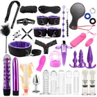 секс игрушки Товары для взрослых кожаный Экзотические комплекты бдсм набор секс наручники для сеска бондаж снаряжение Анальная пробка вибратор экзотические аксессуары взрослые искусственные пары сексигрушки