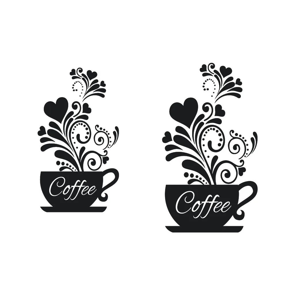 Наклейки на стену KAKUDER стена Пара Цветов ПВХ наклейки для кафе украшение гостиной