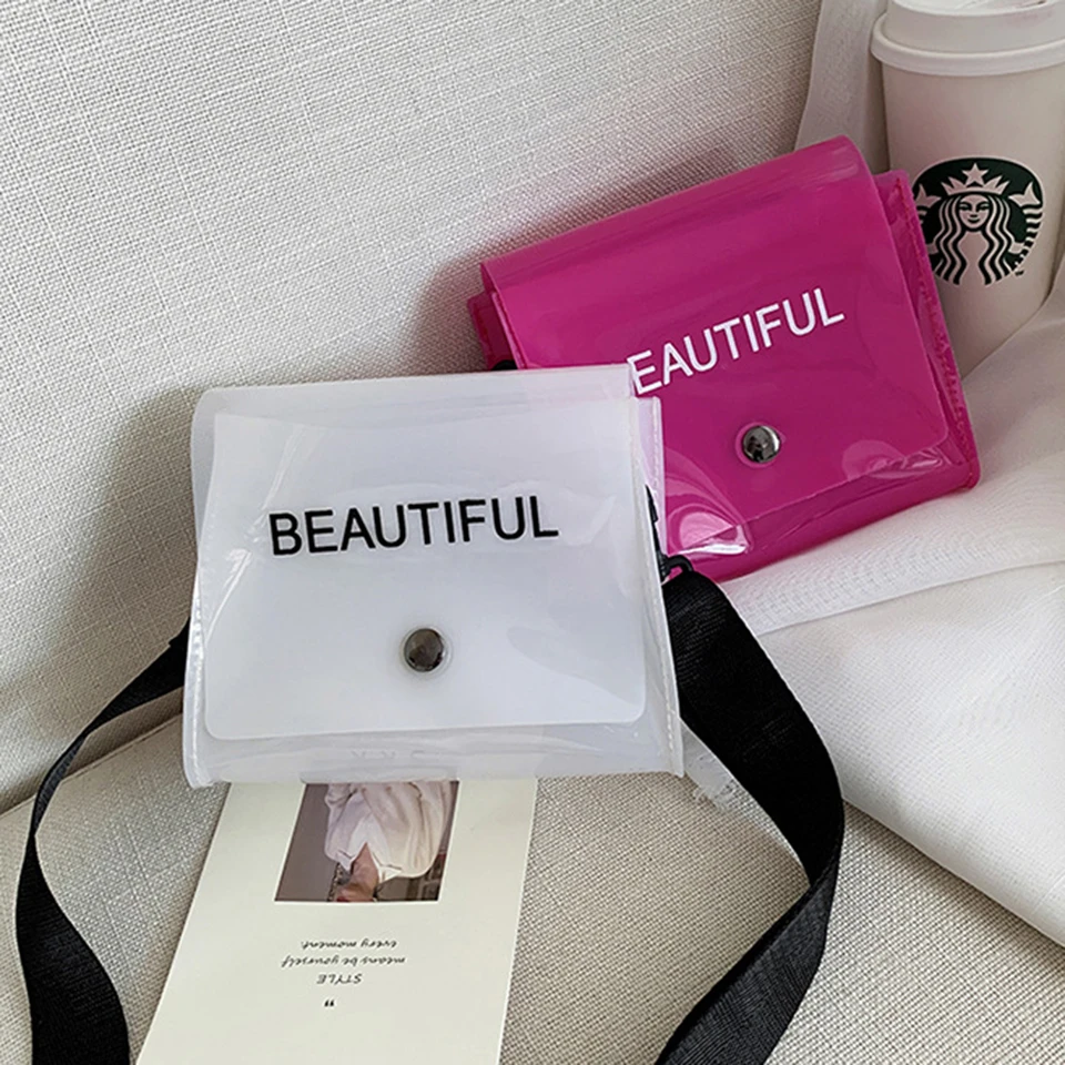 

Laser Crossbody Bags For Women Jelly Pvc Transparent Summer Bag 2020 Fashion Mini Shoulder Messenger Bag Small Tote Bag