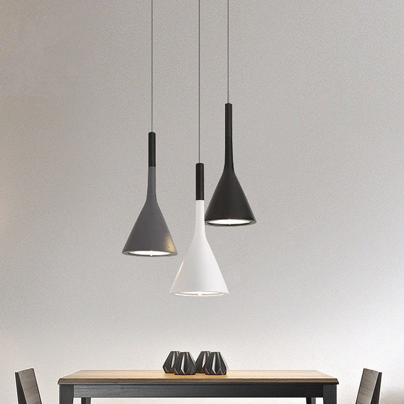 Modern Pendant Lights Kitchen Fixtures For Dining Room Restaurant Bars Home Bedroom White Black Red Lighting Deco Hanging Lamp|Подвесные