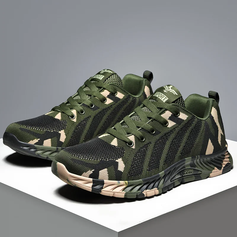 

2022 Quality Men's Hiking Camouflage Work Shoes Unisex Mesh Outdoor Rock Climbing Sneakers Women Autumn Trekking Hunting Boots