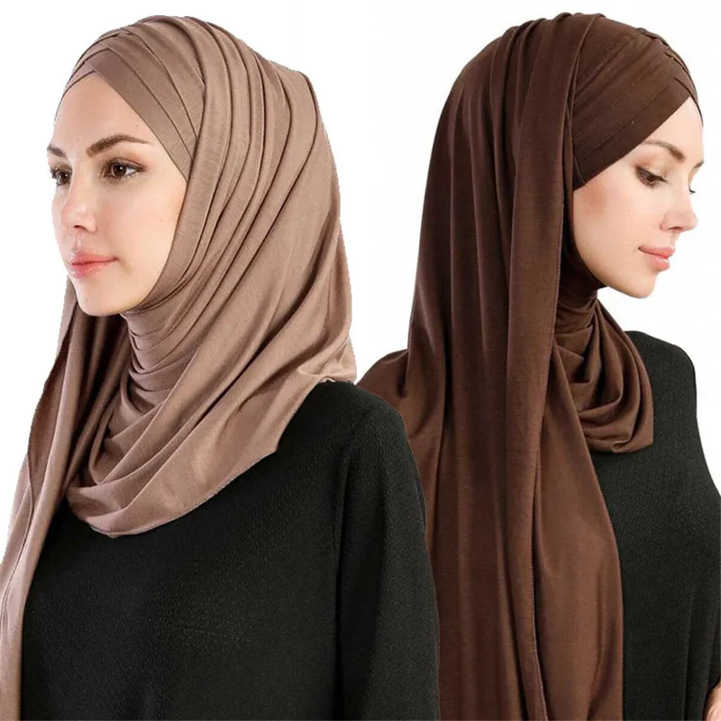 

women plain bubble cross scarf Head hijab wrap solid instant shawls foulard femme muslim hijabs store ready to wear