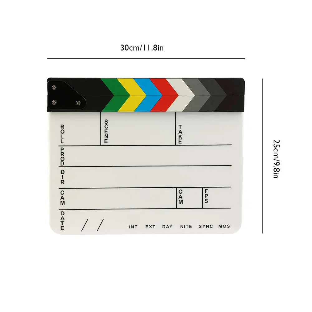 Acrylic Regarding Clapperboard Clapper Board Dry Erase Director Cut TV Movie Film Action Slate Clap Handmade Cut Prop images - 6