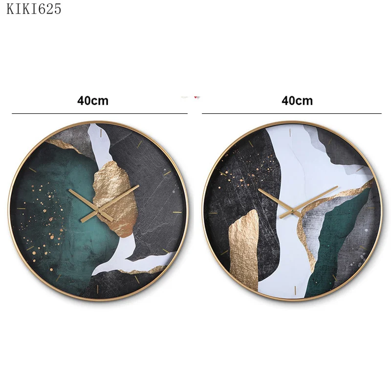 

European Abstract Painting Wall Clock Living Room Background Wall Decoration Mute Wall Clock Quartz Clock Home Decoration Modern