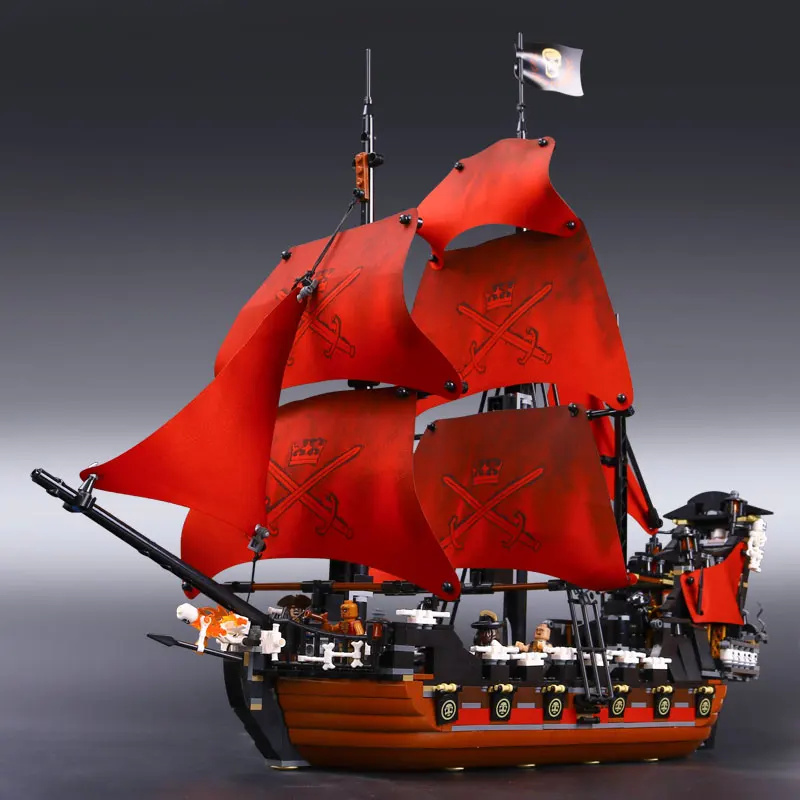 queen anne MOC 16016 4184 70810 22001 Пираты фильма Карибский корабль строительные блоки brickheadz Модель Строительный набор игрушка лодка - Цвет: queen anne