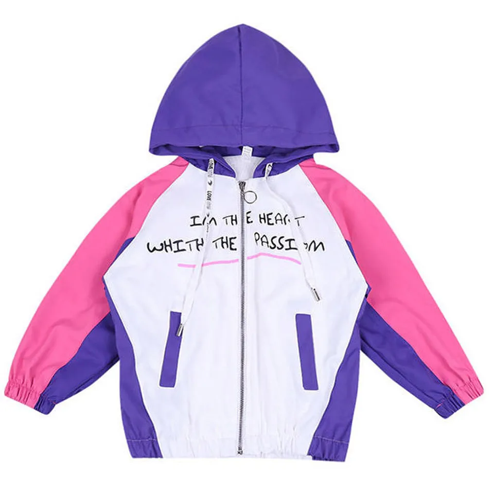Spring Autumn Kids Coats for Girls 2019 Letter Sleeve Casual Jackets Toddler Teens Clothes Children Baseball Outerwear | Детская одежда