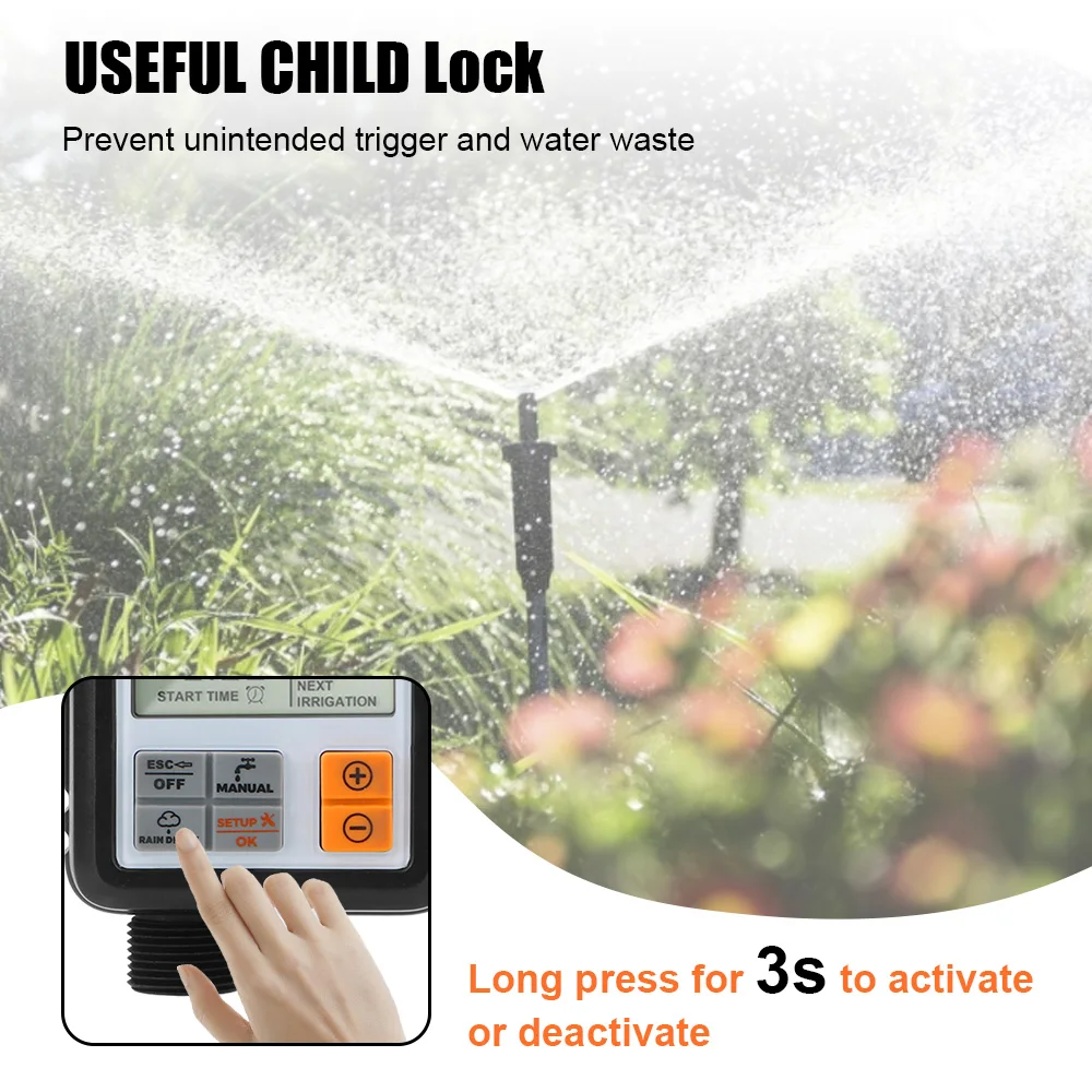 Waterproof Large Screen Automatic Watering Controller System Digital Irrigation Timer For Garden Lawn Device | Дом и сад