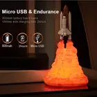 3D принт космический челнок луна лампа USB Перезаряжаемый ракета ночной Светильник для космического любовника Домашний Настольный светильник украшение Прямая поставка