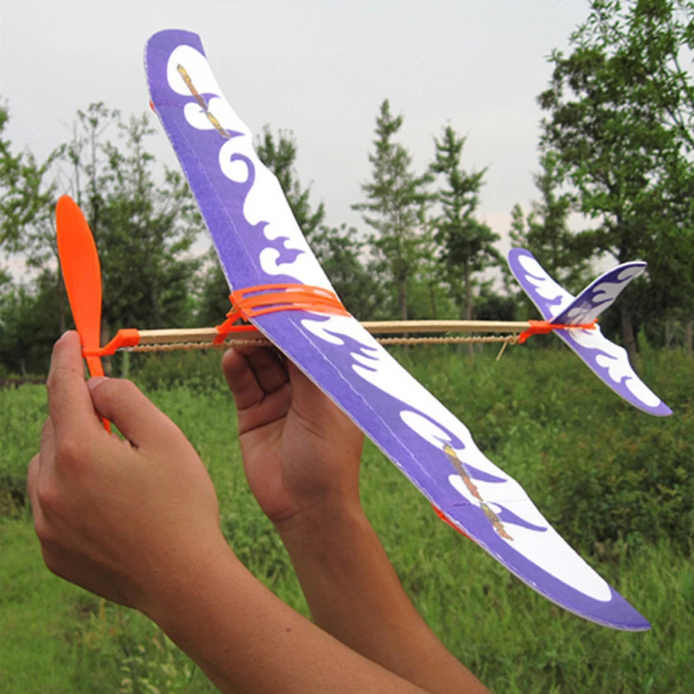 

Rubber Band Airplane Novel Jet Glider model airplane Boys' toys learning machine Science Toys Assembly plane Educational toys