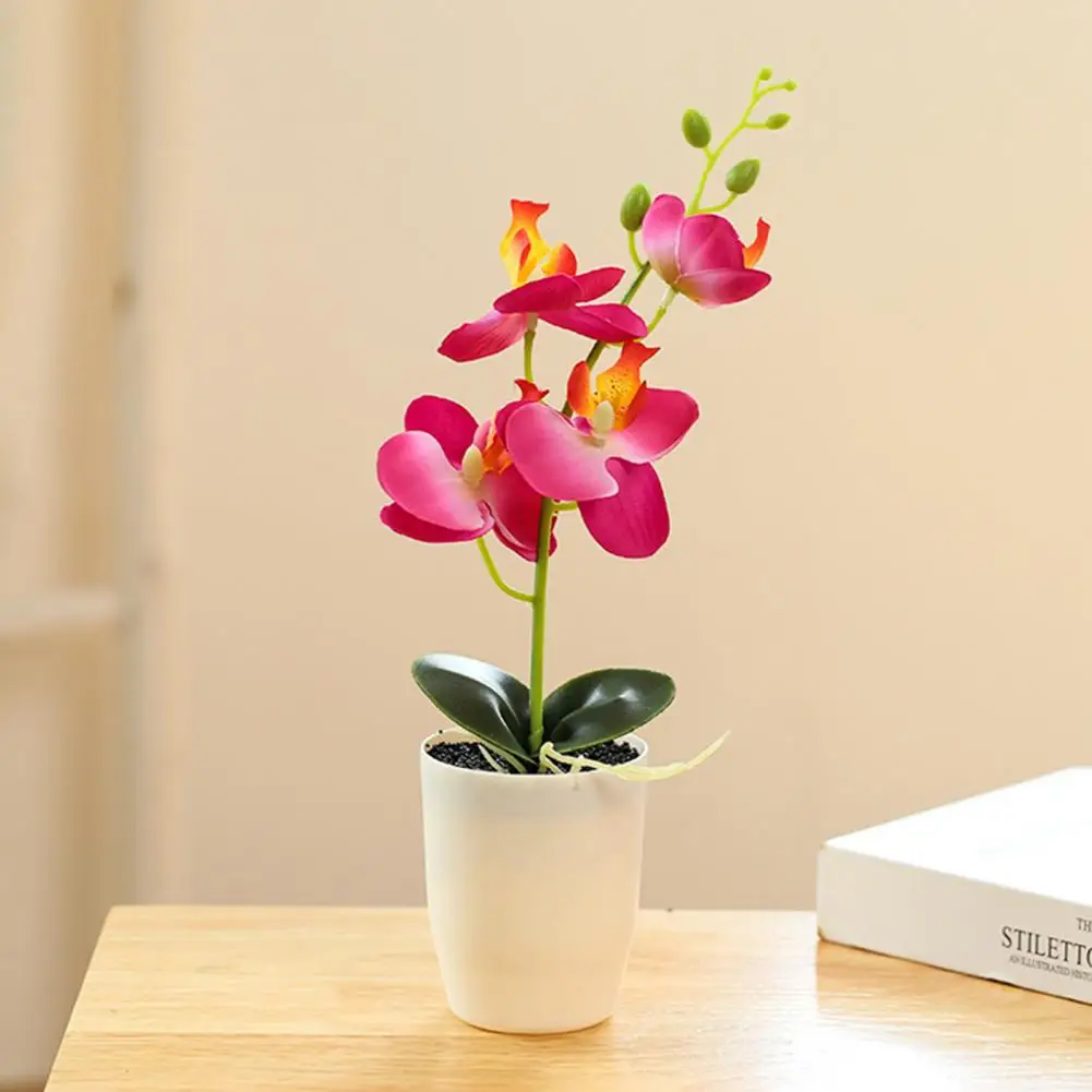 Искусственные цветы очаровательное Шелковое украшение с вазой | Дом и сад