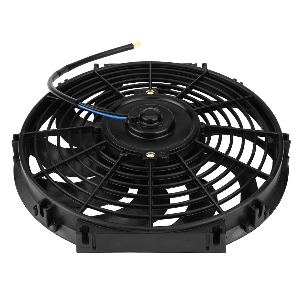 

ABS 12 Inch Universal Car Slim Push Pull Electric Engine Cooling Fan 12V 80W With Mounting Kit Car Cooling Fan
