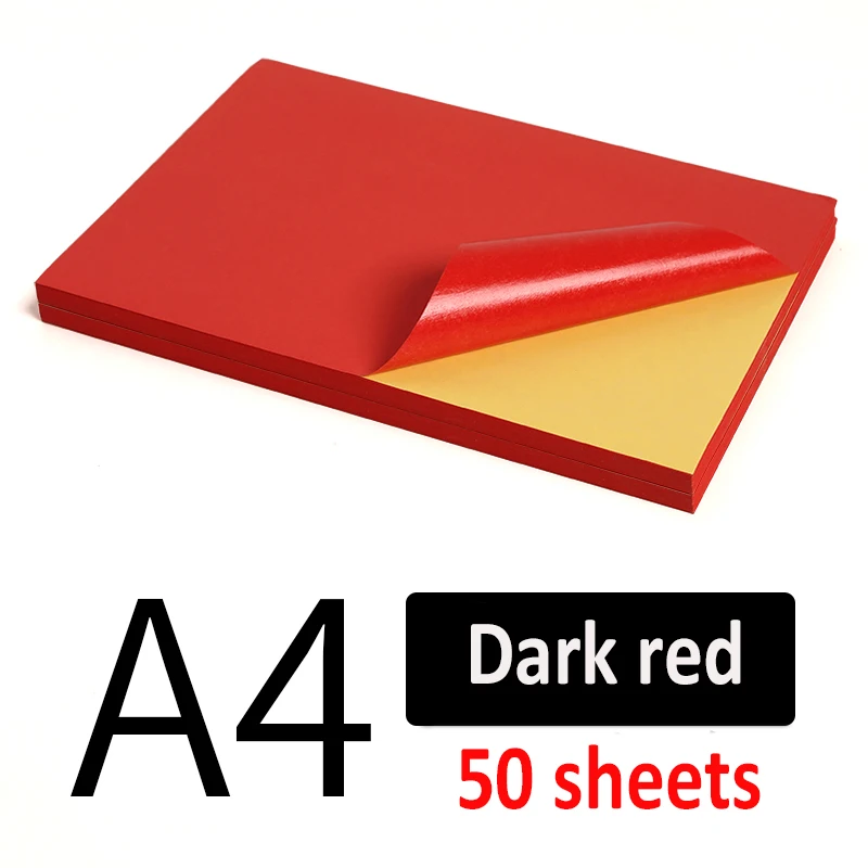 Самоклеющаяся бумага Tonpei Color adhesive paper 20/50 листов бумага тонированная а4 100л bvg paper 80г м2 интенсив зеленая